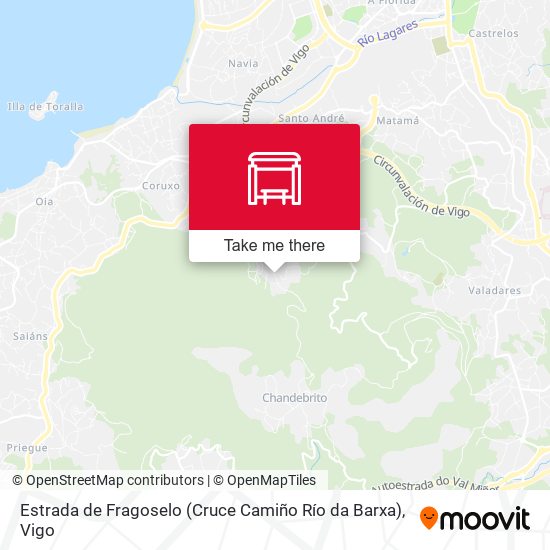Estrada de Fragoselo (Cruce Camiño Río da Barxa) map