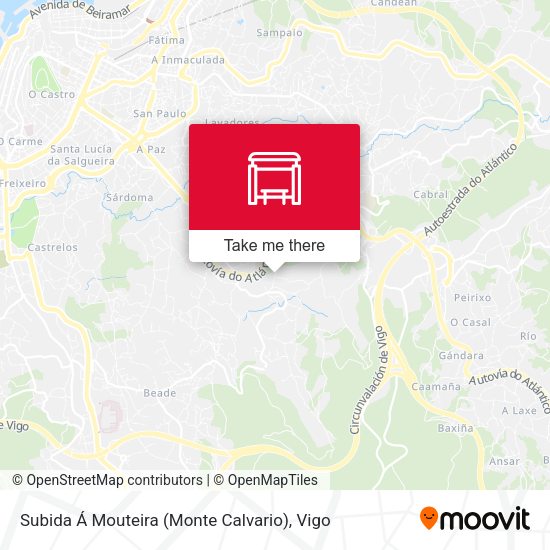 Subida Á Mouteira (Monte Calvario) map