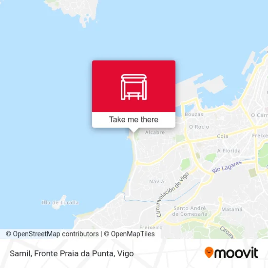 Samil, Fronte Praia da Punta map