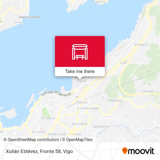 Xulián Estévez, Fronte 58 map