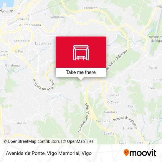 Avenida da Ponte, Vigo Memorial map