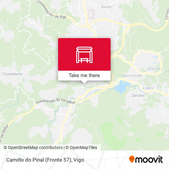 Camiño do Pinal (Fronte 57) map