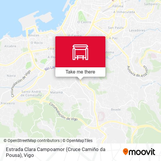 Estrada Clara Campoamor (Cruce Camiño da Pousa) map