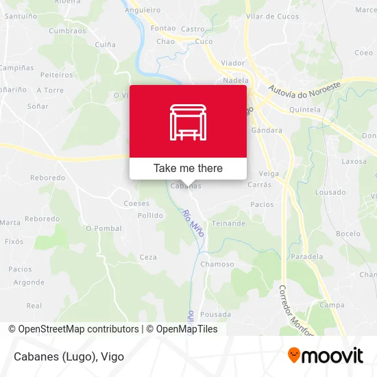 Cabanes (Lugo) map