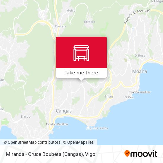 Miranda - Cruce Boubeta (Cangas) map