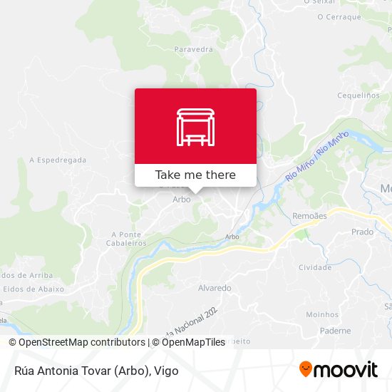 Rúa Antonia Tovar (Arbo) map