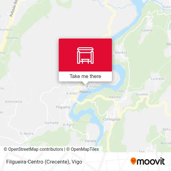 Filgueira-Centro (Crecente) map