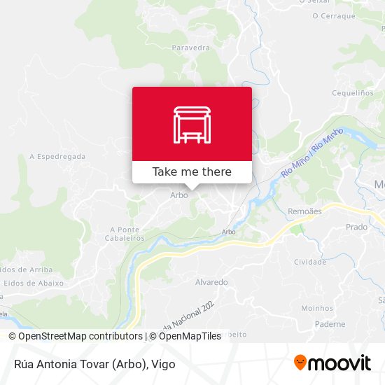 Rúa Antonia Tovar (Arbo) map
