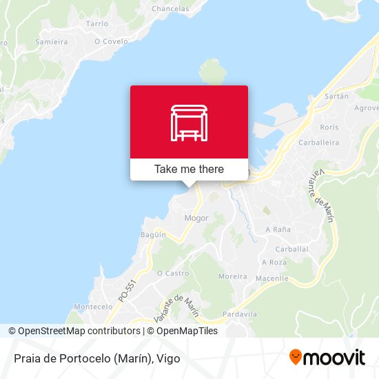 Praia de Portocelo (Marín) map