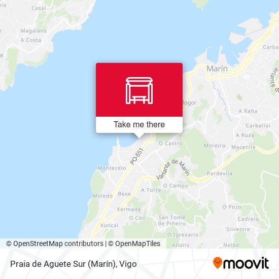 Praia de Aguete Sur (Marín) map