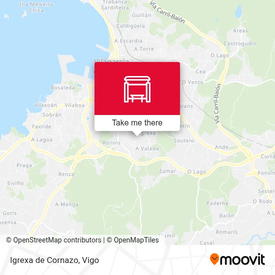 Igrexa de Cornazo map