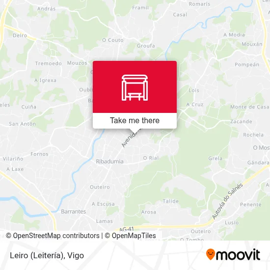 Leiro (Leitería) map