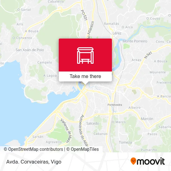 Avda. Corvaceiras map