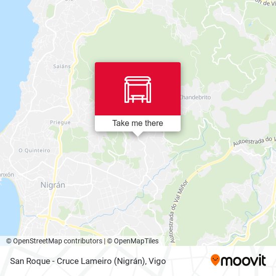 San Roque - Cruce Lameiro (Nigrán) map