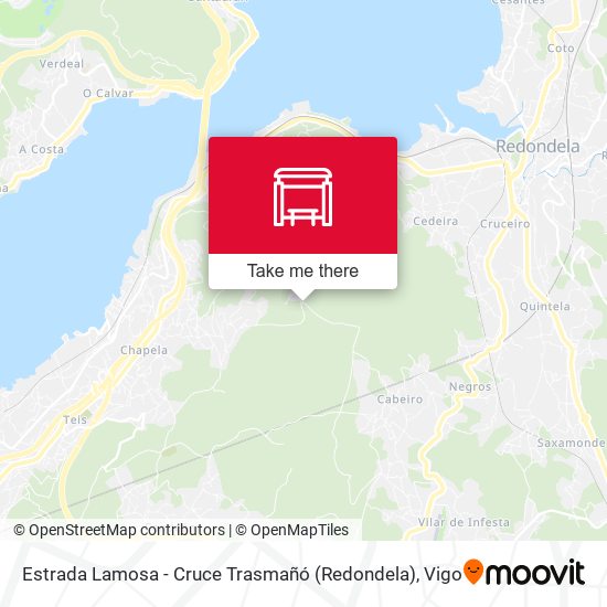 Estrada Lamosa - Cruce Trasmañó (Redondela) map