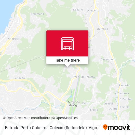 Estrada Porto Cabeiro - Colexio (Redondela) map