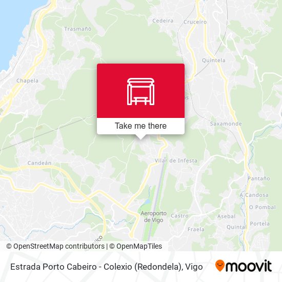Estrada Porto Cabeiro - Colexio (Redondela) map