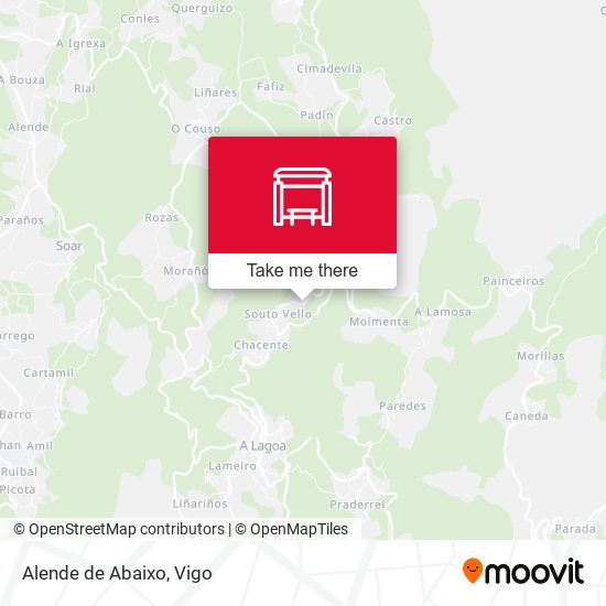 Alende de Abaixo map