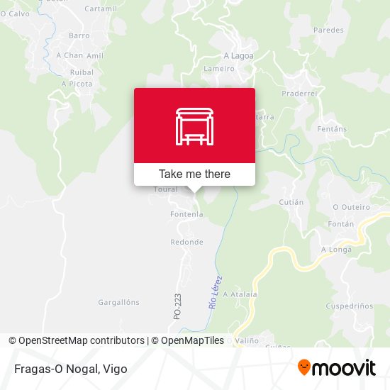 Fragas-O Nogal map