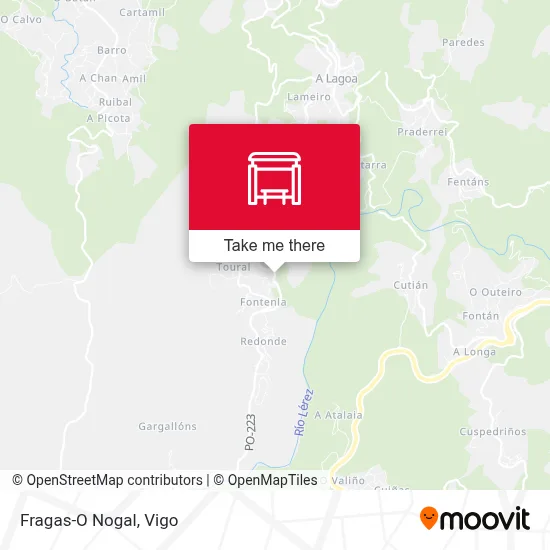 Fragas-O Nogal map