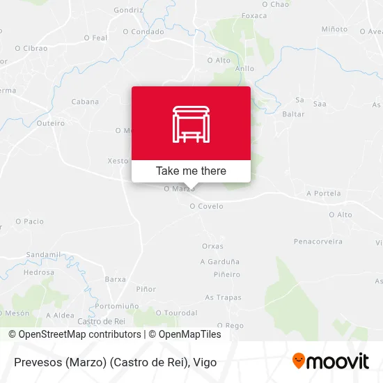 Prevesos (Marzo) (Castro de Rei) map