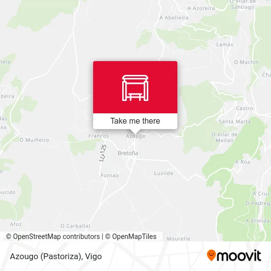 Azougo (Pastoriza) map