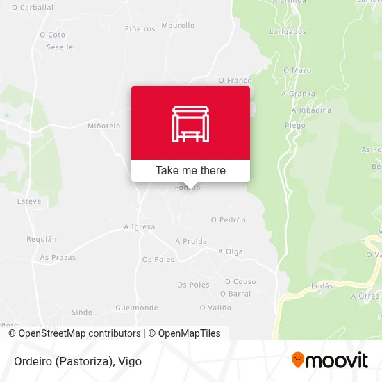 Ordeiro (Pastoriza) map
