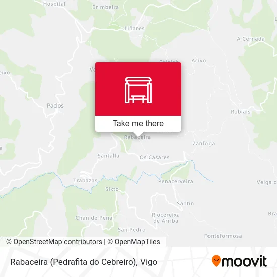 Rabaceira (Pedrafita do Cebreiro) map