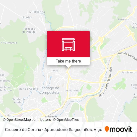 Cruceiro da Coruña - Aparcadoiro Salgueiriños map