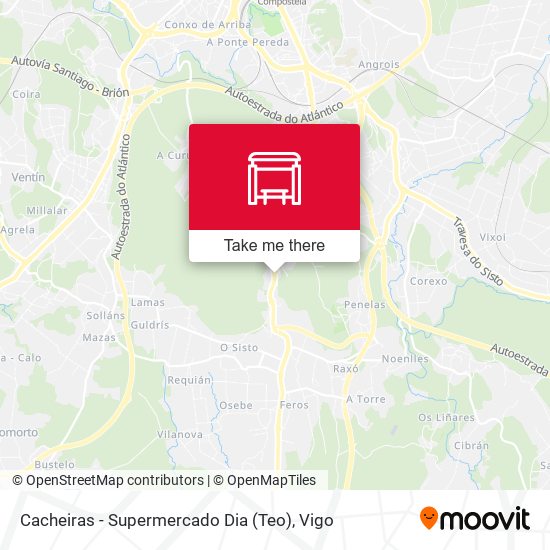 Cacheiras - Supermercado Dia (Teo) map