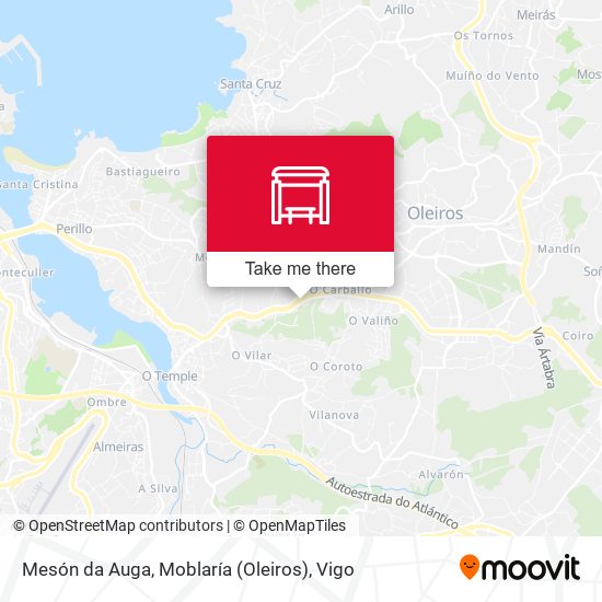 Mesón da Auga, Moblaría (Oleiros) map