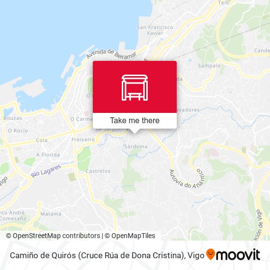 Camiño de Quirós (Cruce Rúa de Dona Cristina) map