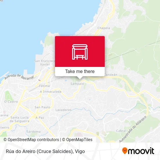 Rúa do Areiro (Cruce Salcides) map