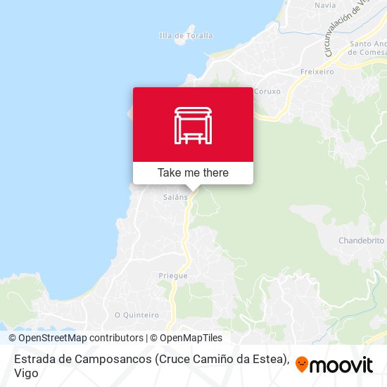 Estrada de Camposancos (Cruce Camiño da Estea) map