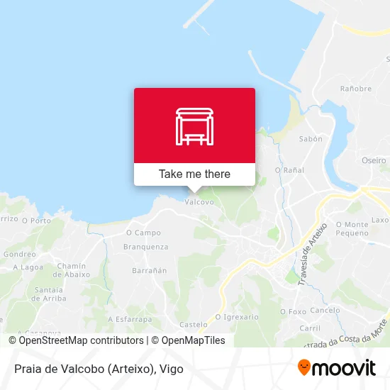 Praia de Valcobo (Arteixo) map