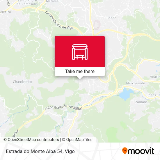 Estrada do Monte Alba 54 map