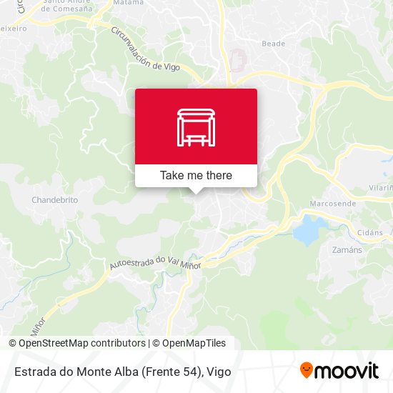 Estrada do Monte Alba (Frente 54) map