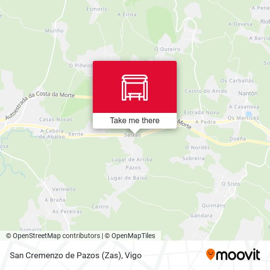 San Cremenzo de Pazos (Zas) map