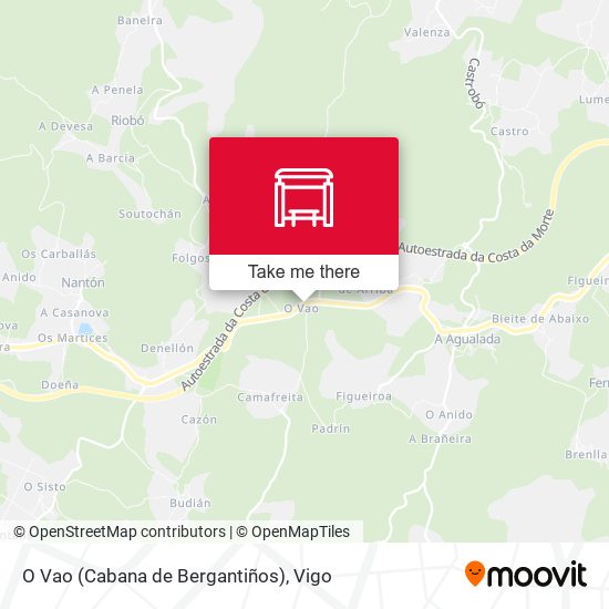 O Vao (Cabana de Bergantiños) map