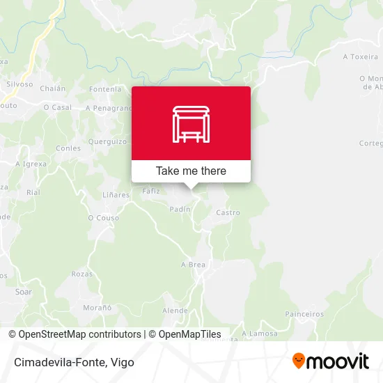 Cimadevila-Fonte map