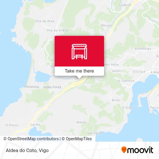 Aldea do Coto map