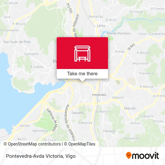 Pontevedra-Avda Victoria map