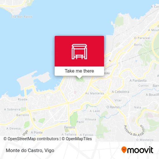 Monte do Castro map