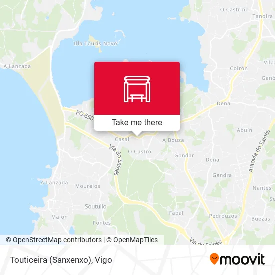 Touticeira (Sanxenxo) map