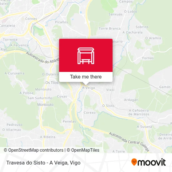 Travesa do Sisto - A Veiga map