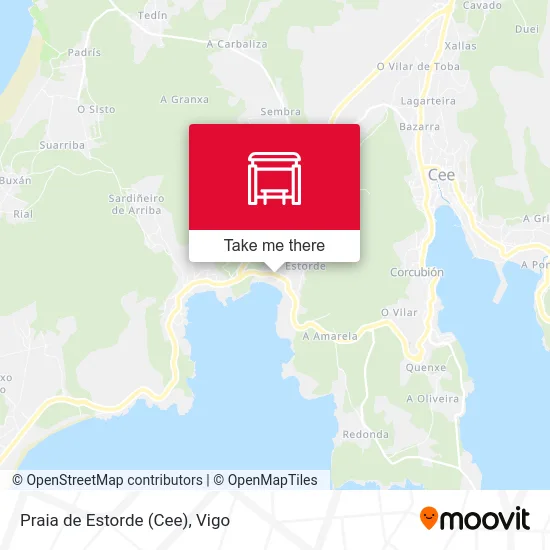 Praia de Estorde (Cee) map