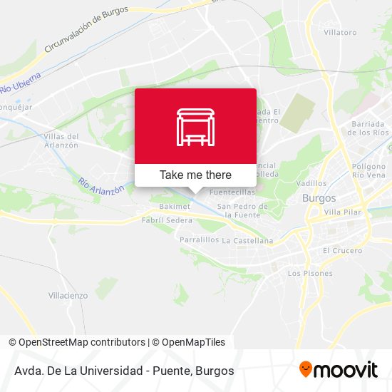 Avda. De La Universidad - Puente map