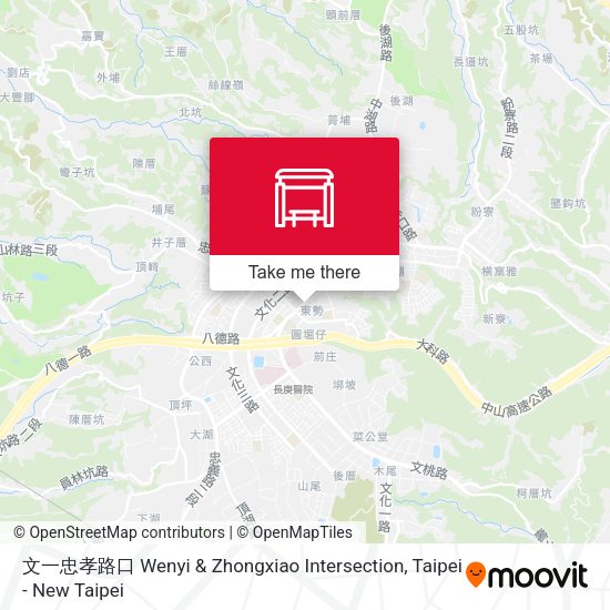 文一忠孝路口 Wenyi & Zhongxiao Intersection map