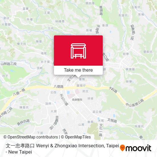 文一忠孝路口 Wenyi & Zhongxiao Intersection地圖