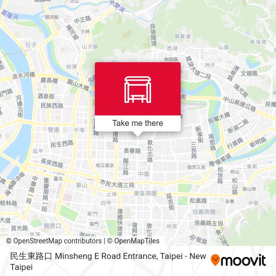 民生東路口 Minsheng E Road Entrance map